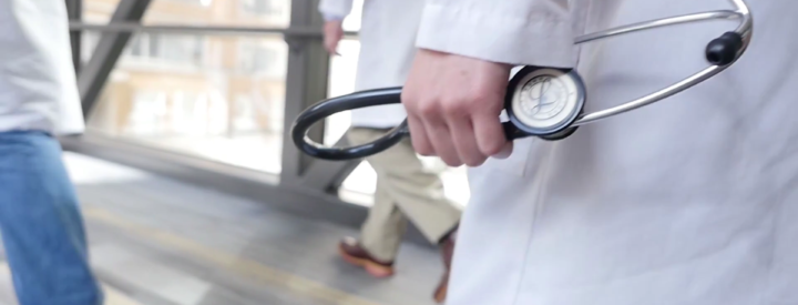 Doctors walking in hallway