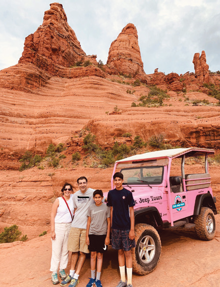 Sharina Belani and her family on one of their many outdoor adventures