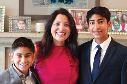 Sharina Belani, MD, and her two sons