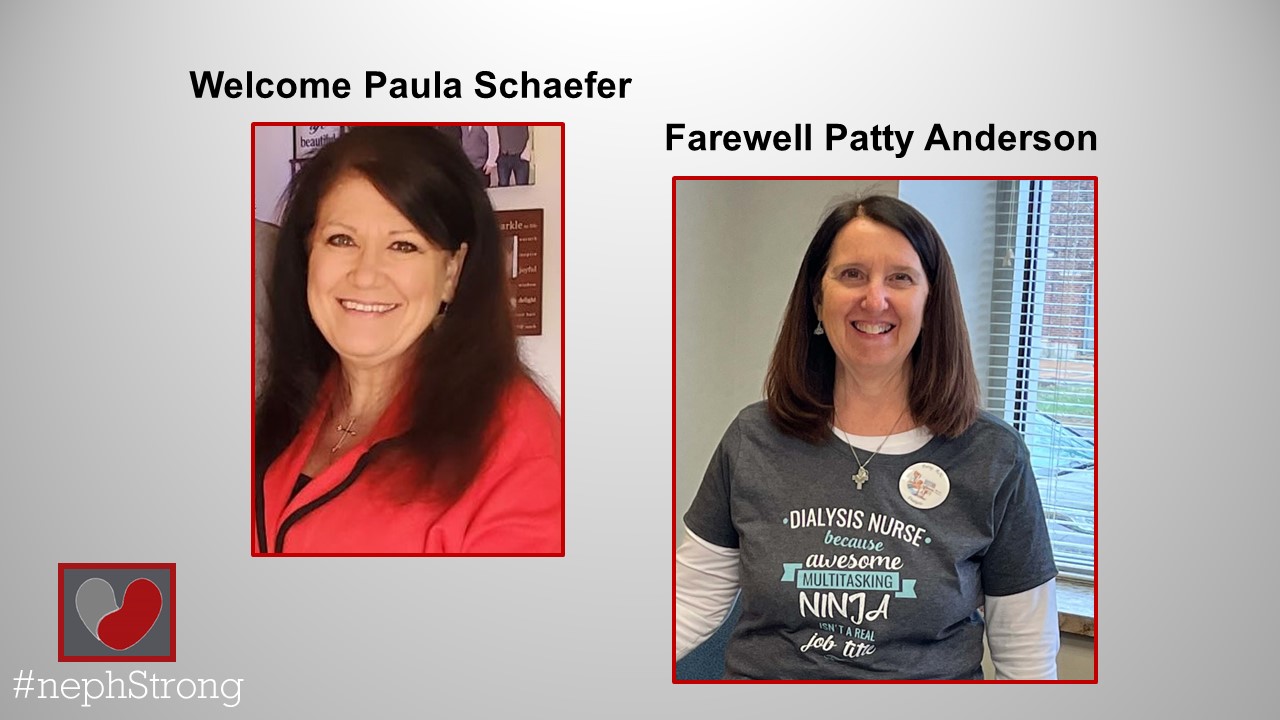WashU Nephrology Welcomes Paula Schaefer, Our New Nurse Administrator at Forest Park Kidney Center, and Bids Farewell to Patty Anderson