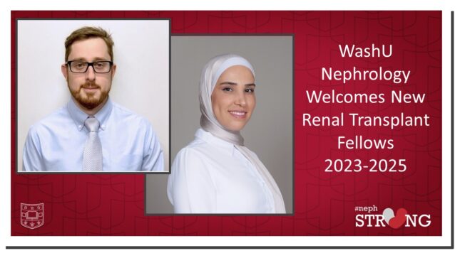 WashU Nephrology Welcomes 2023 Renal Transplant Fellows