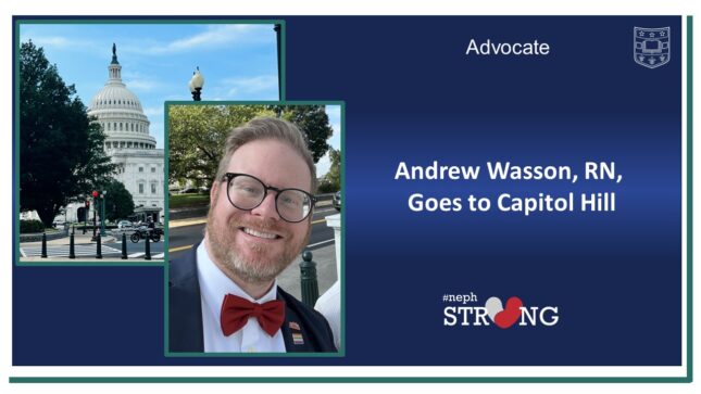 WashU Nephrology RN Andrew Wasson Takes Part in ANNA Health Policy Workshop 2023 on Capitol Hill