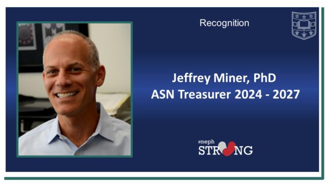 Jeffrey Miner, PhD, Elected ASN Treasurer