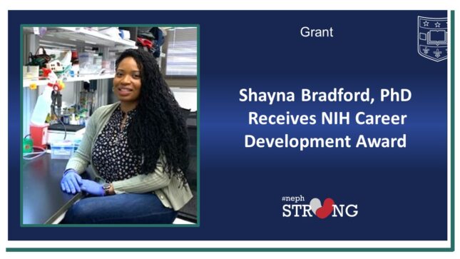 Post-Doc Research Scholar Shayna Bradford Awarded NIH Career Development Award