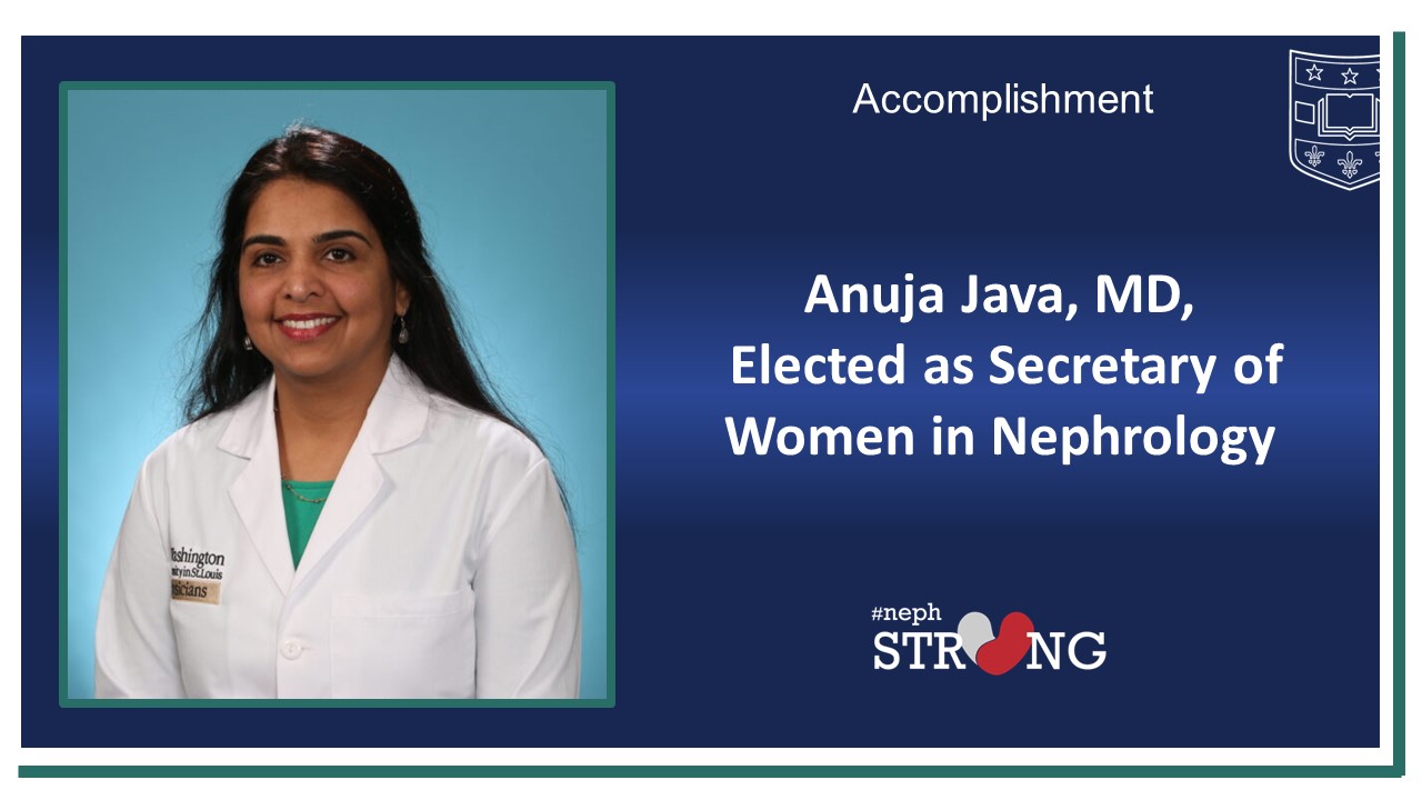 Transplant Nephrologist Anuja Java, Recent ICTS Grant Recipient, is Elected as Women in Nephrology Secretary