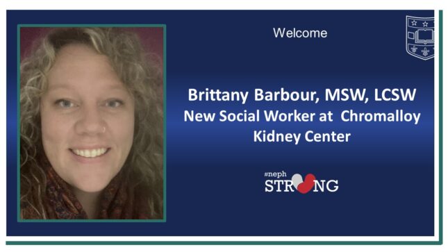 Social Worker Brittany Barbour Joins Chromalloy Kidney Center