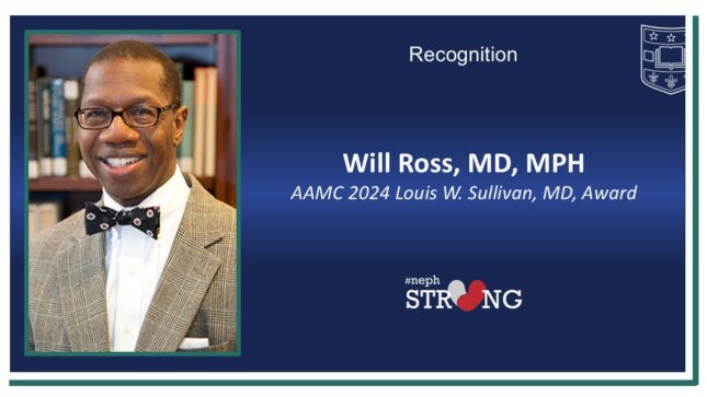 Nephrologist Will Ross Honored by Association of American Medical Colleges