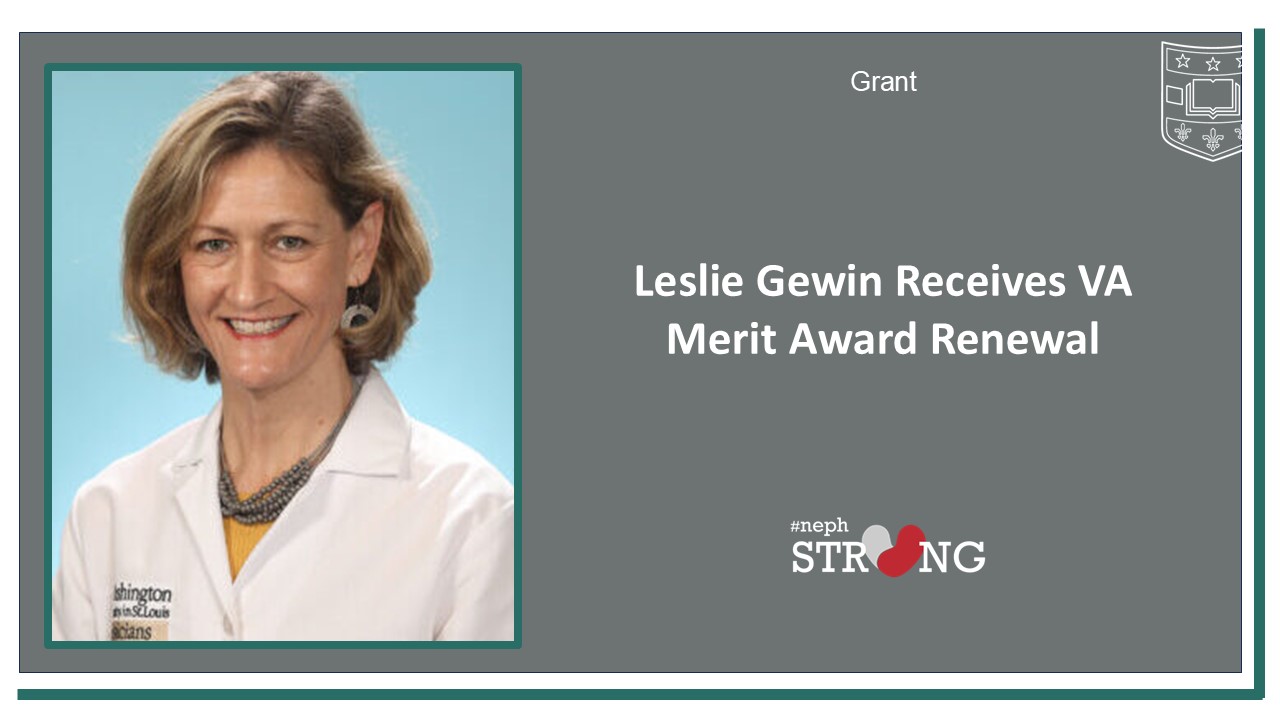 Nephrologist Leslie Gewin Receives VA Merit Award Renewal