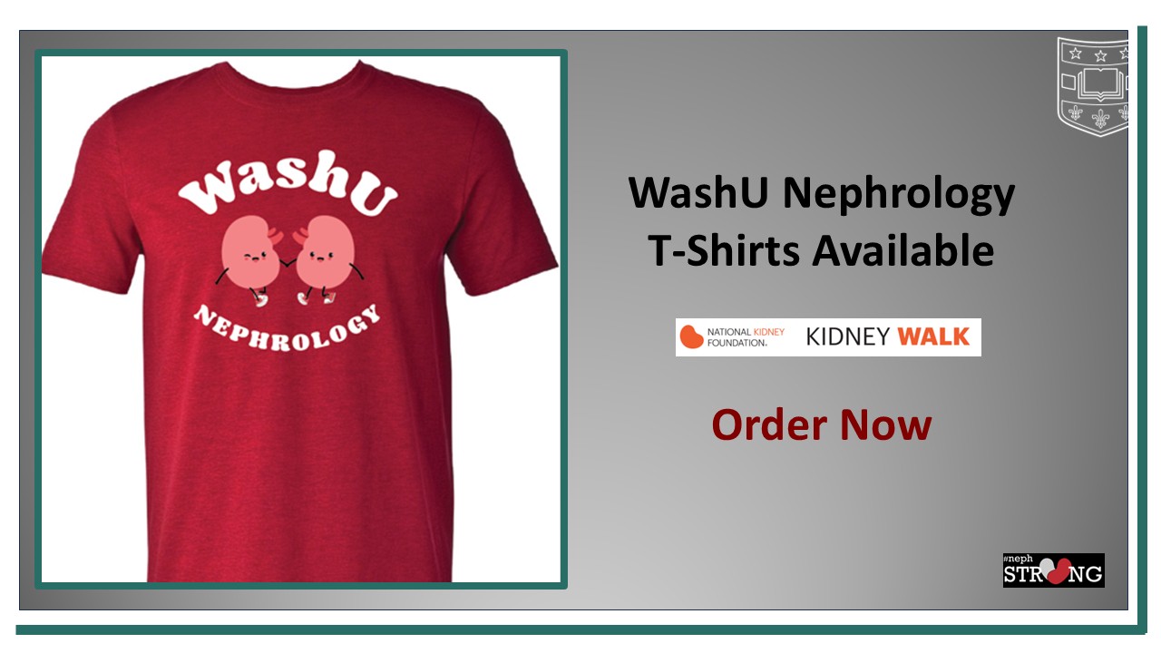 Order Now – WashU Nephrology T-Shirts for 2025 NKF Kidney Walk