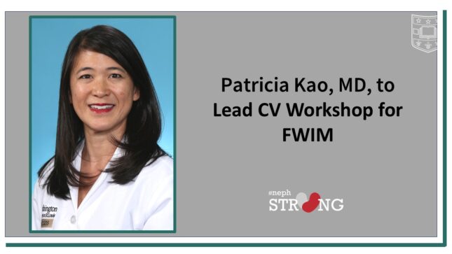Patricia Kao to Lead CV Workshop for FWIM