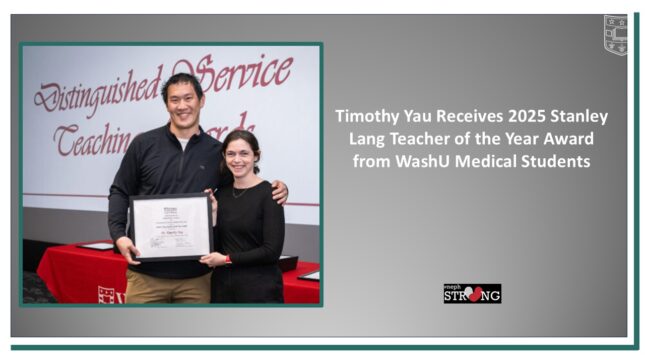 Timothy Yau 2025 Stanley Lang Teacher of the Year