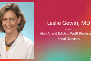 Dr. Leslie Gewin Named Alan A. and Edith L. Wolff Professor of Renal Diseases