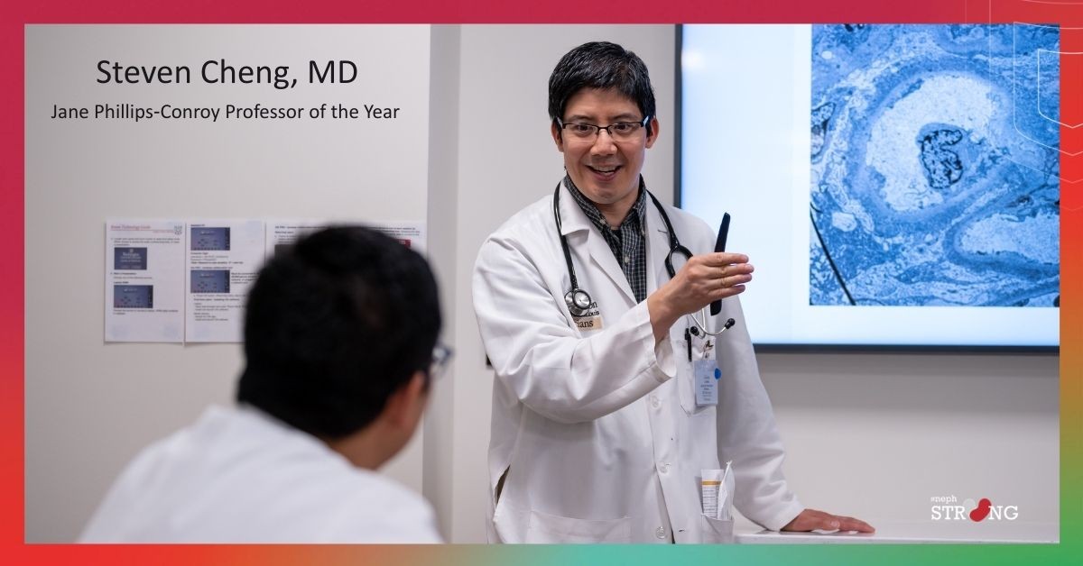 Steven Cheng Honored with the Jane Phillips‑Conroy Professor of the Year Award