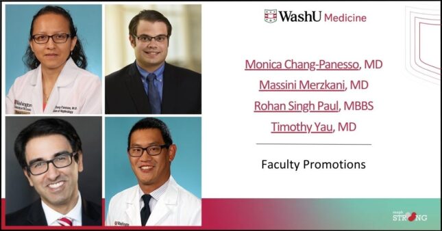 Celebrating Faculty Promotions: Monica Chang-Panesso, Massini Merzkani, Rohan Paul, and Timothy Yau
