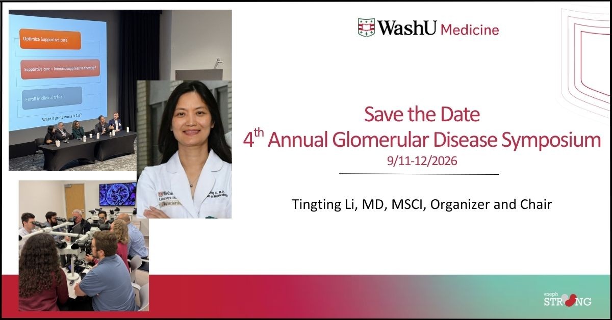Save the Date – WashU Nephrology 4th Annual Glomerular Diseases Symposium