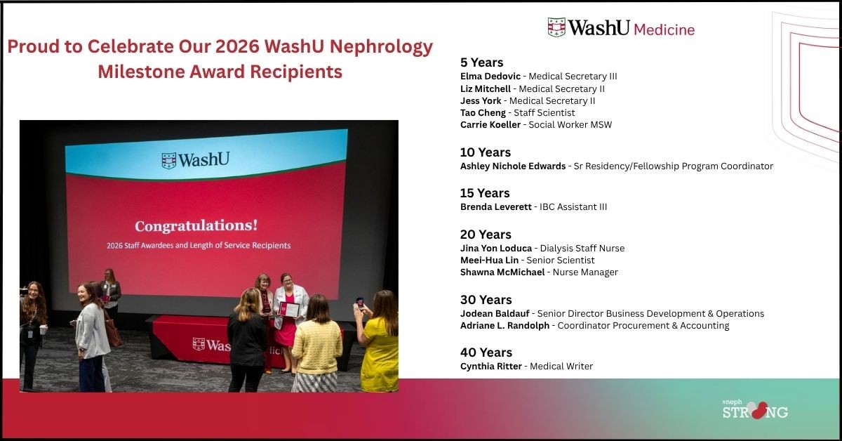 Congratulations to our 2026 Milestone Award Recipients
