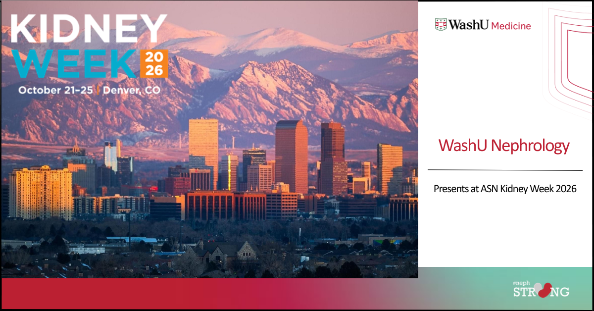 WashU Nephrology ASN Kidney Week 2026 Calendar