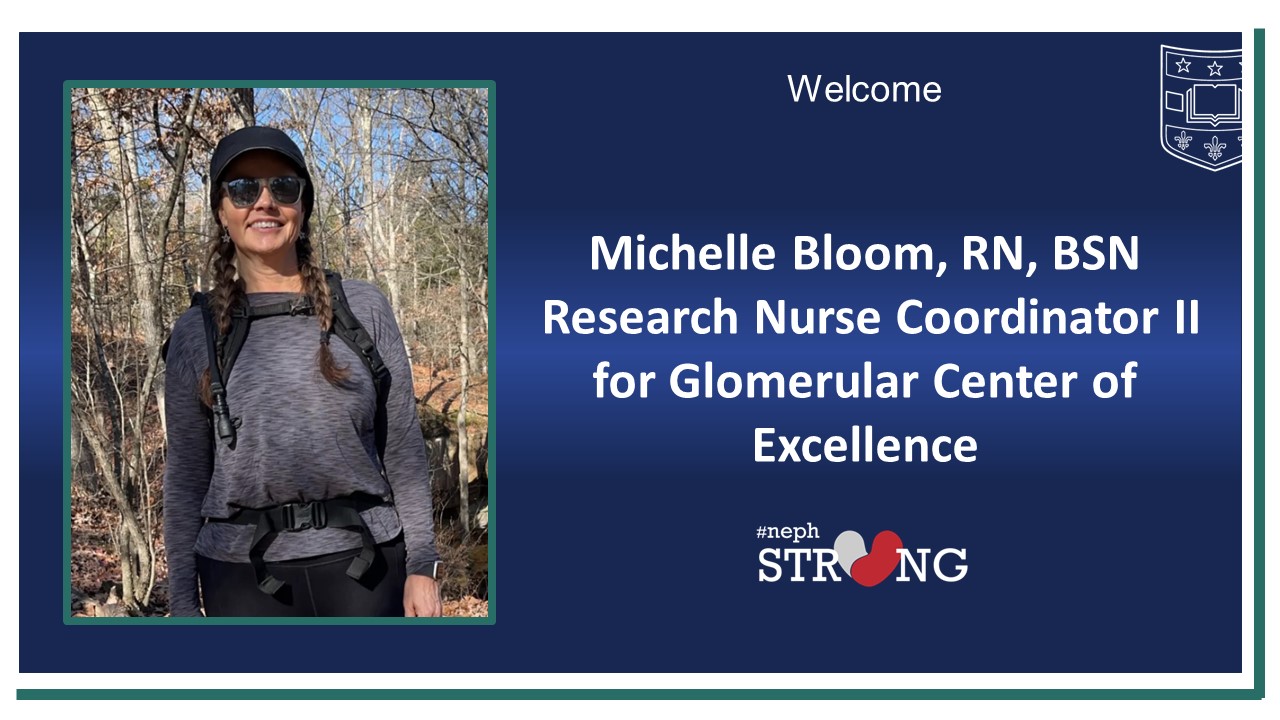 Michelle Bloom Returns to WashU Nephrology as Research Nurse Coordinator II for Glomerular Center of Excellence
