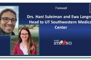 Fond Farewell to Drs. Hani Suleiman and Ewa Langner