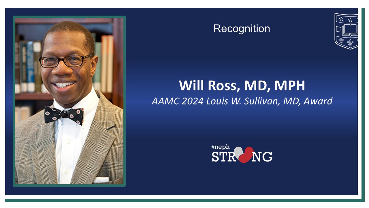 Nephrologist Will Ross Honored by Association of American Medical Colleges